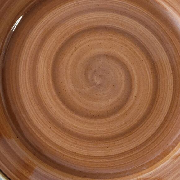 Thomson Pottery Kenya Brown Yellow Swirl Salad Plates Set of 2 - Picture 6 of 7